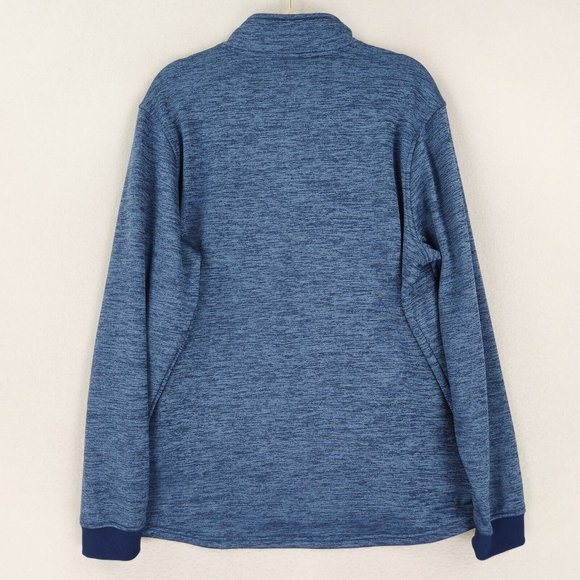 Under Armour Sweater Men Extra Large Blue Heathered Loose Fit Cold Gear Pullover - Picture 8 of 9